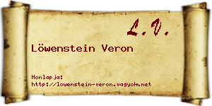 Löwenstein Veron névjegykártya